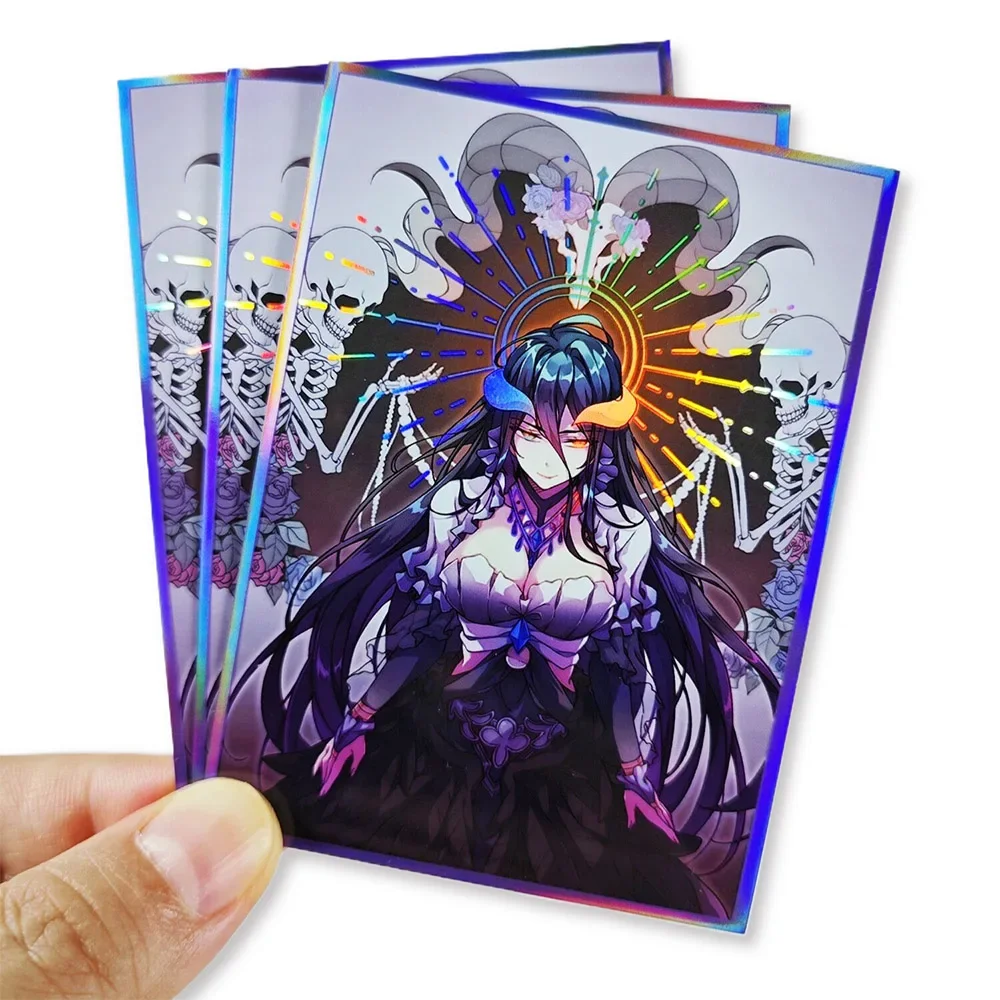 60pcs 67x 92mm (Overlord ) Holographic Trading Cards for MTG/DTCG/PTCG/PKM Art Anime Printing Card Sleeves Protectors