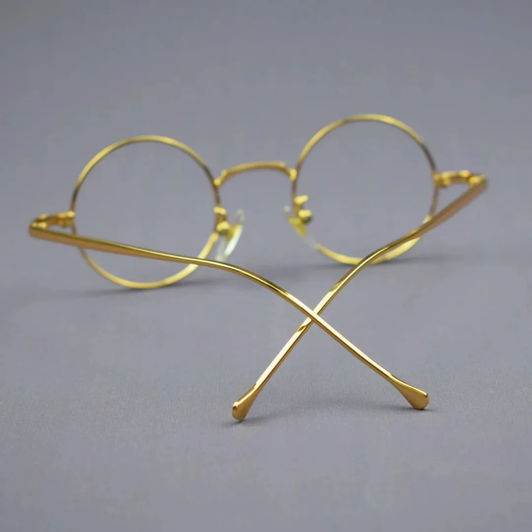 Vintage 40mm Small Round Metal Full Rim Reading Glasses +25 +50 +75 +100 +125 +150 +175 +200 +225 +250 +275 +300 +325 +350 +6