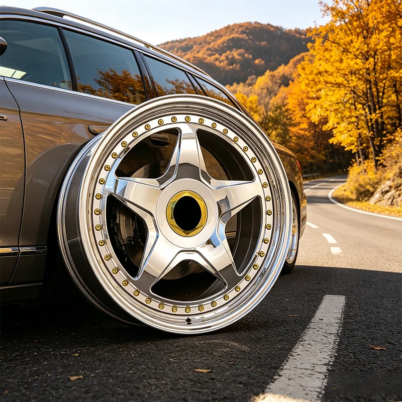 

Hot-selling Custom 19-22 Inch 2 Piece Collision Design Wheel 5X112 5X120 Forged Aluminum Alloy Racing Car Wheels