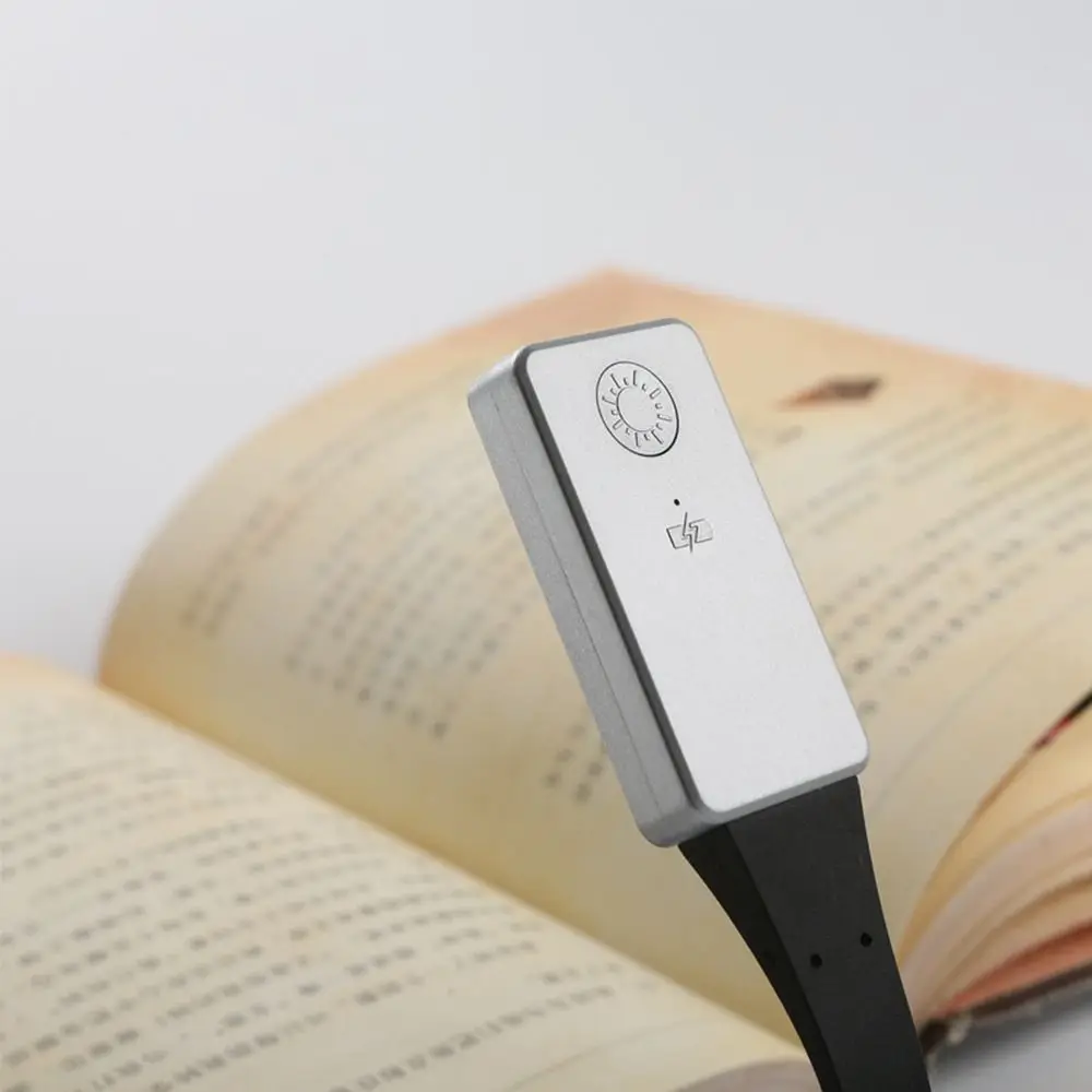 USB Rechargeable Reading Book Light With Detachable Flexible Clip Portable LED Lamp Kindle eBook Readers Bedroom Night Light