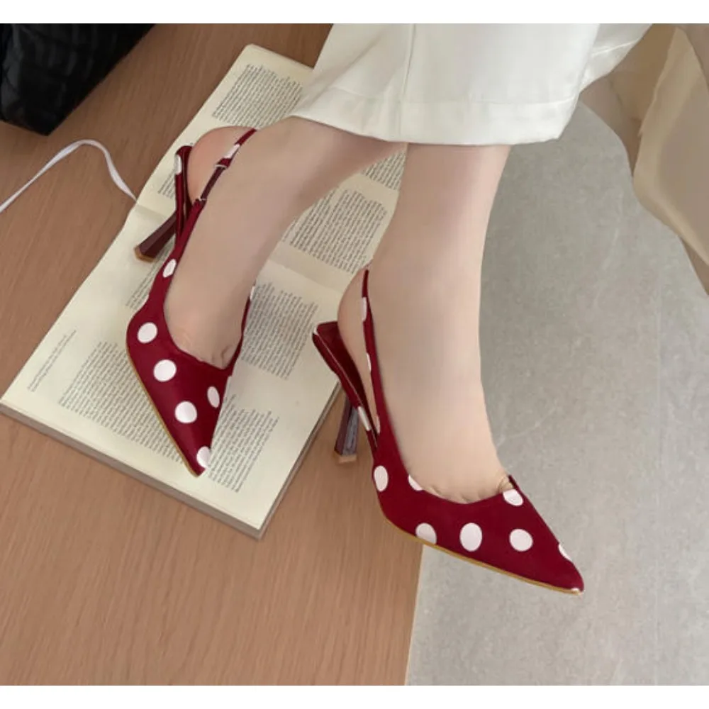 Fashion Color Matching Seasonal New Women's Sandals Unique Printing Design Exquisite Women's High-heeled Shoes