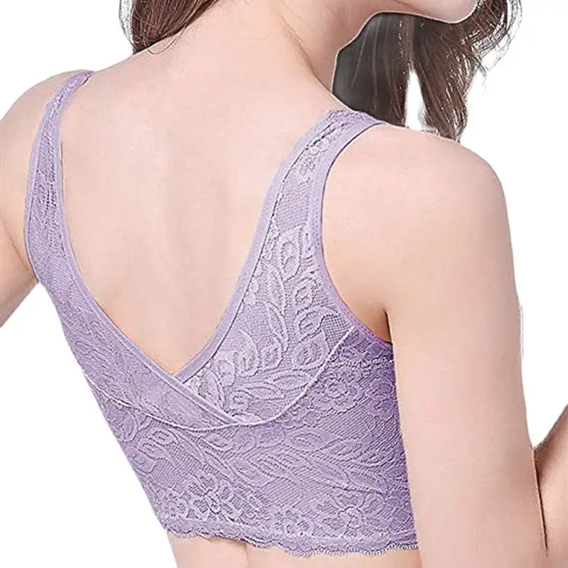 Women Bra Gathers Comfortably Thin Under Thick Mold Cup No Buttons No Underwire Healthy Underwear Ladies Bar