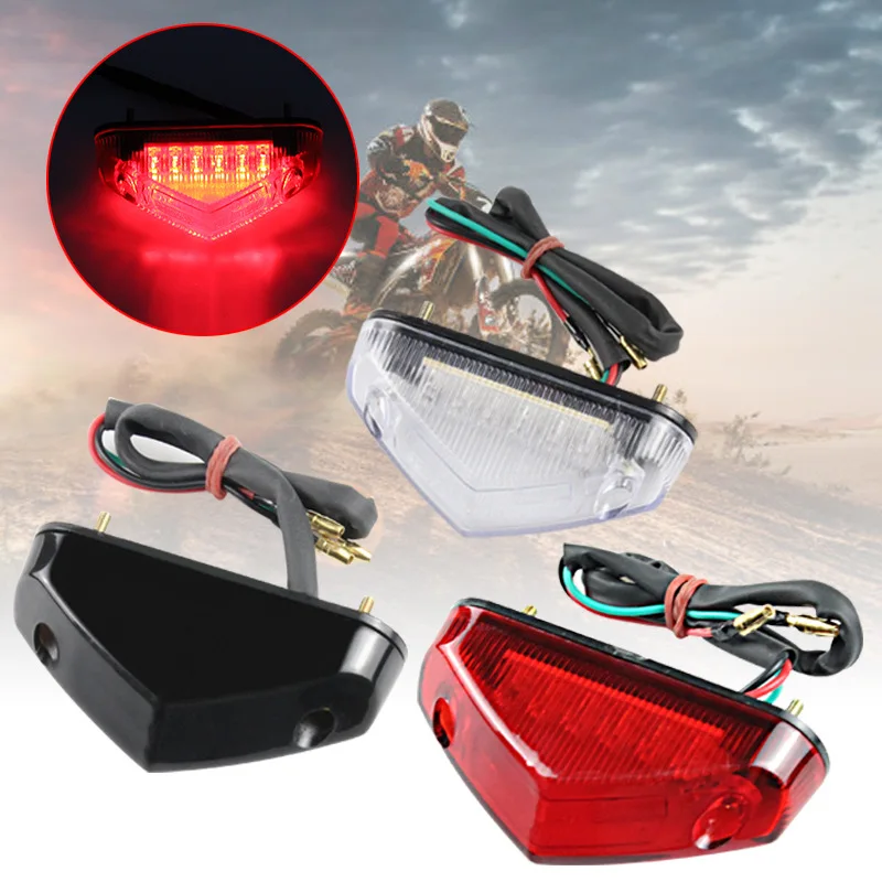 Universal 12V Motorcycle Tail Rear Light - Multi Function Li