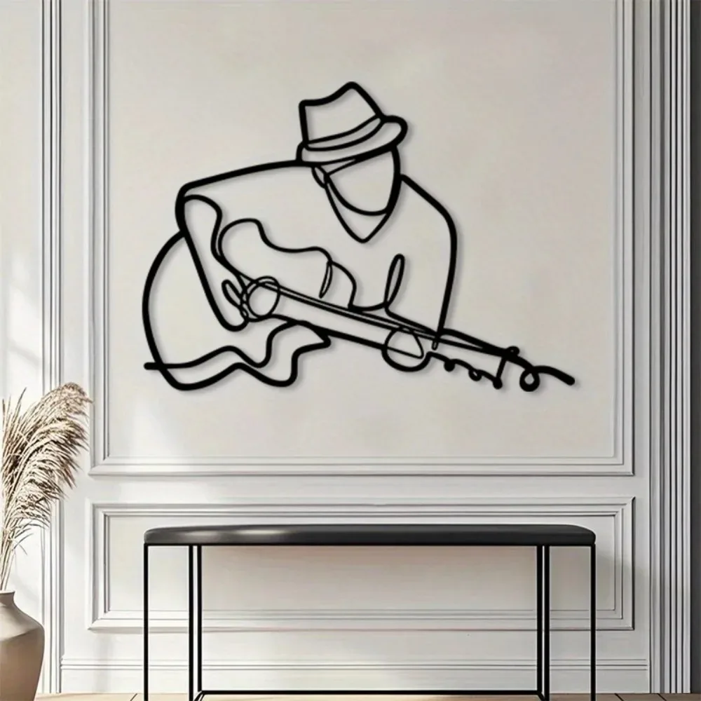 

1PC Retro Roll Metal Wall Art Music Pattern Vintage Rustic Aluminum Plate Wall Decor Home Bar Living Room Ornament Art Decoratio