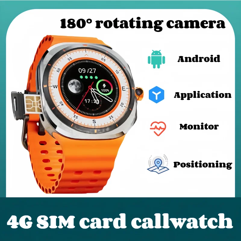 

U8 Ultra SmartWatch 5G/4G Android 2025 Новый глобальный вызов Amoled Экран Вращающаяся камера GPS WIFI Полная сеть