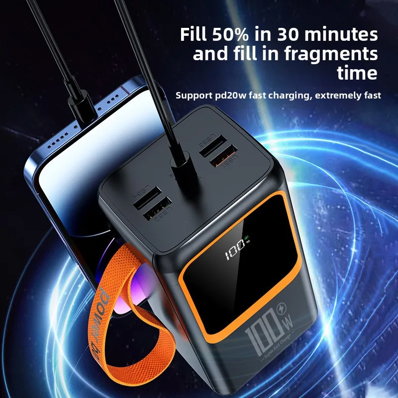 Mydo Smart Digital Display Li-polymer High Capacity 20000mAh Power Bank Type-C Input 22.5W Fast Charging QC3.0 Universal Socket