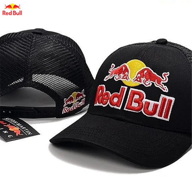 Moda Primavera Autunno Outdoor Sport regolabile Casual Protezione solare Cappello Lettera ricamata Red Bull F1 Berretto da baseball da corsa
