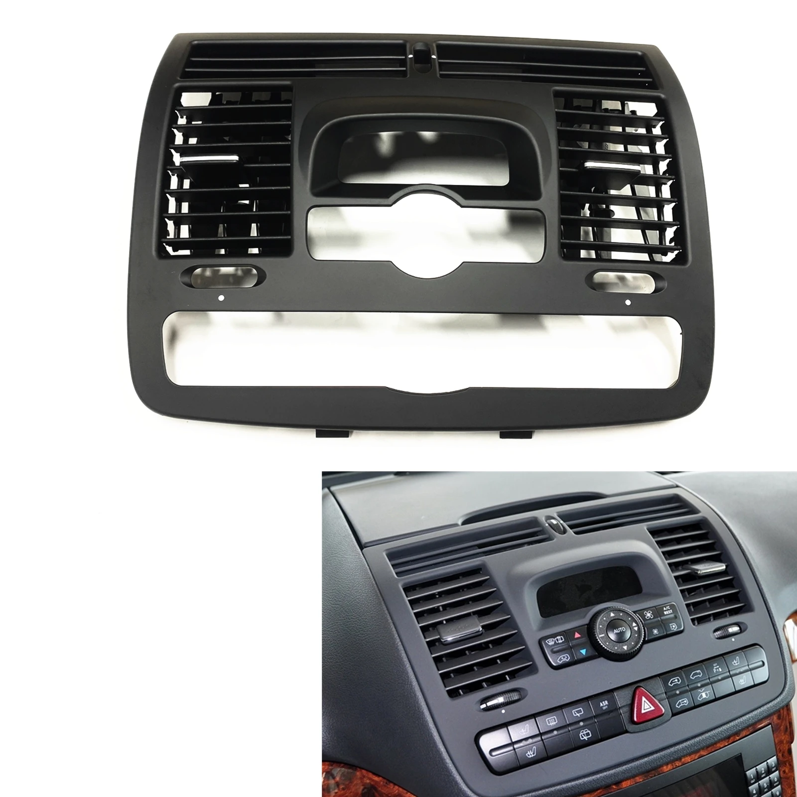 

Center Console Dashboard Conditioning A/C Air Vent Outlet Panel Grille Cover Frame For Mercedes Benz Viano W636 W639 2004-2015