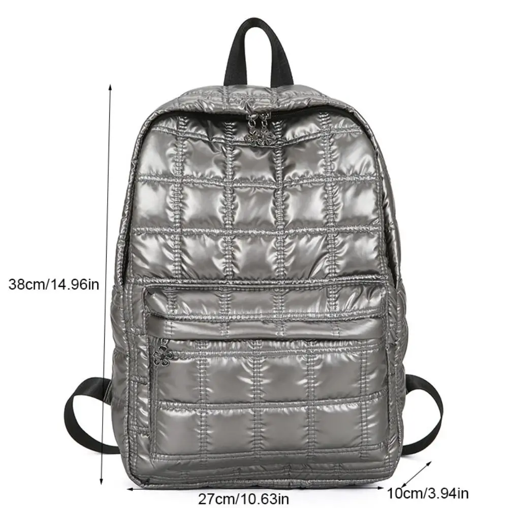 Zaino in cotone spaziale tinta unita moda Borsa a tracolla a bolle pieghettata in nylon Zaino Zaino per studenti nuvola Streetwear