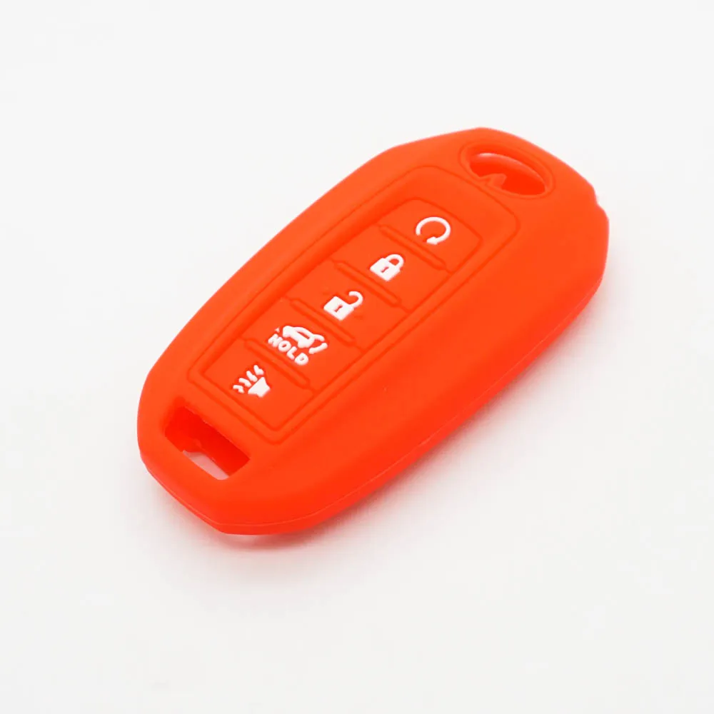 Xinyuexin Silicone Car Key Cover for Infiniti Keyless Entry Remote Rubber Case Shell QX50 QX60 QX80 5 Button 2019 2020 2022 2023