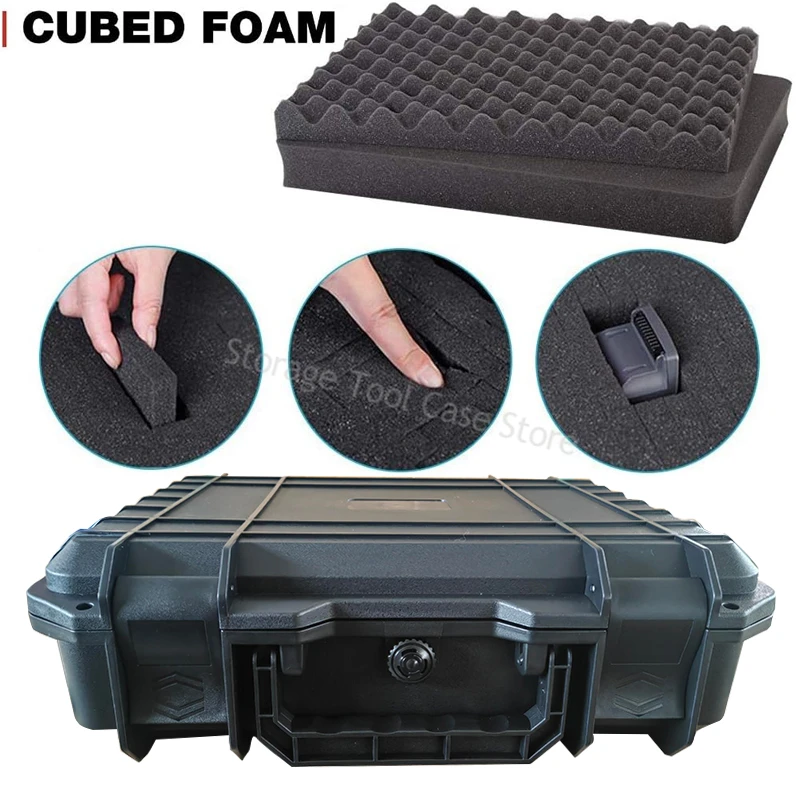 Tool Box Portable Hard Shell Carrying Case Waterproof Safety Instrument Case Storage Box Plastic Tool Case Bag Hardware Toolbox