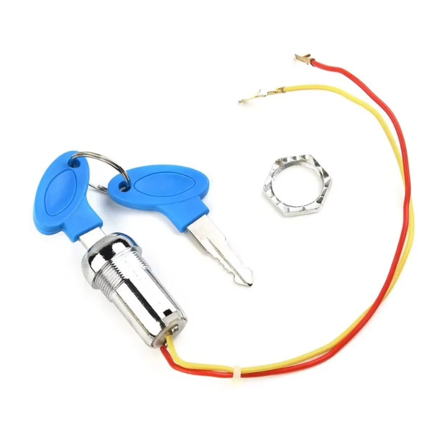 1x Keys Ignition Switch Lock Universal Bike Go Kart Ignition Switch Key Plastic And Alloy High Quality Hot Sale