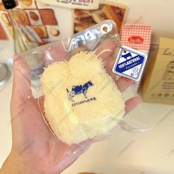 Fried Food Taba Squishy Milk Crunch Fidget Toy Soft Mochi Toast Rice Cake Squeeze Toy ASMR Sensory Toy Anti Stress For Adults