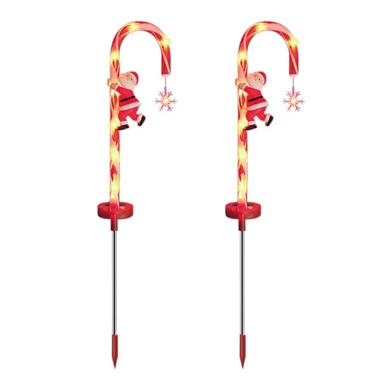L9NB Waterproof Christmas Garden Handicrafts Art Decorative Floor Insert Stakes Lawn Ornament Home Decor for Courtyard Patios