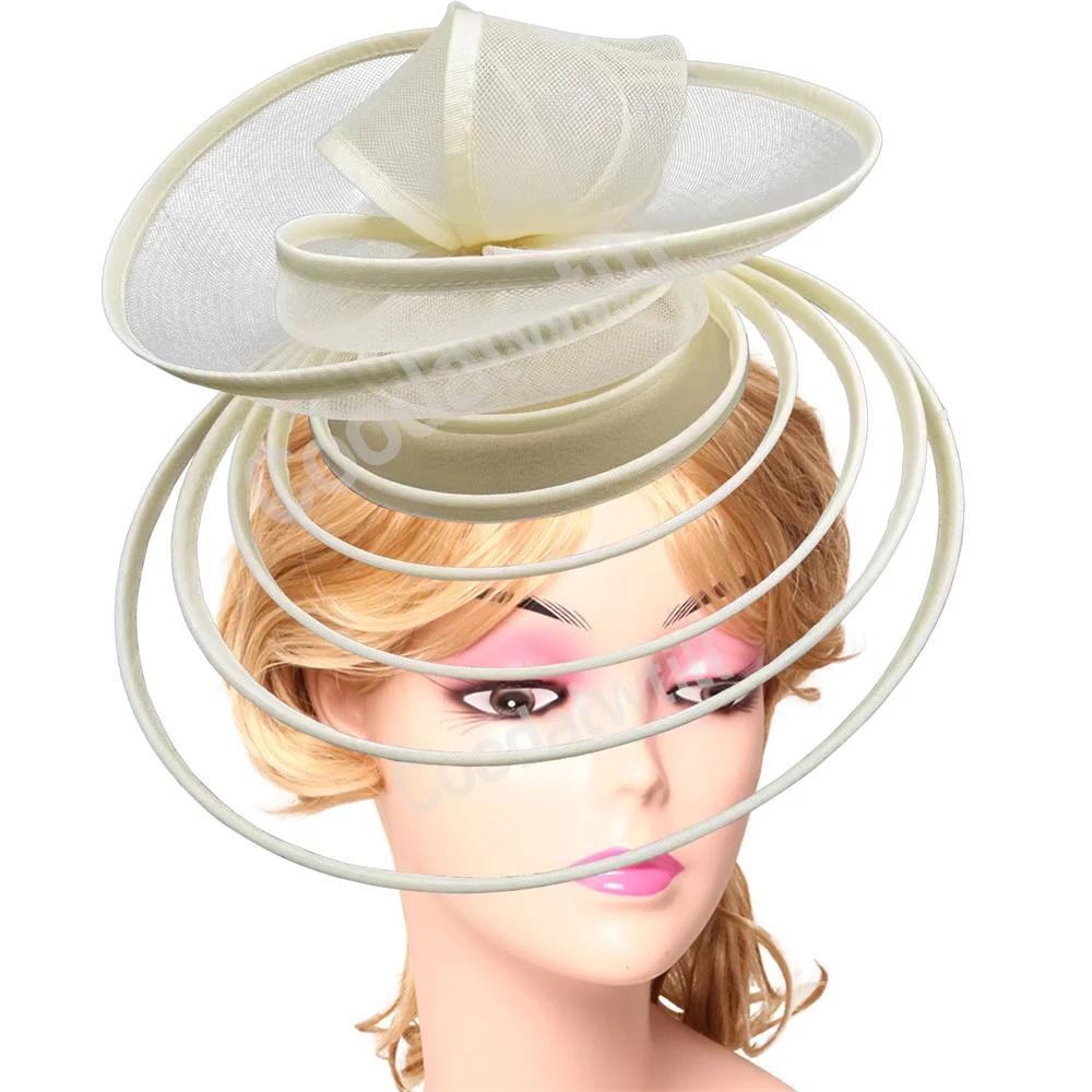 

Green Fascinator Hat For Wedding Derby Women Mesh Headpiece Bride Charming Marriage Headwear Ladies Royal Ascot Millinery Cap