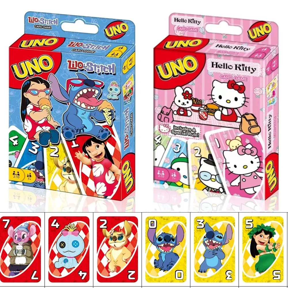 

New Mattel UNO Sanrio Interstellar Baby Card Games Family Funny Entertainment Board Game Poker Kids Toys Playing Cards