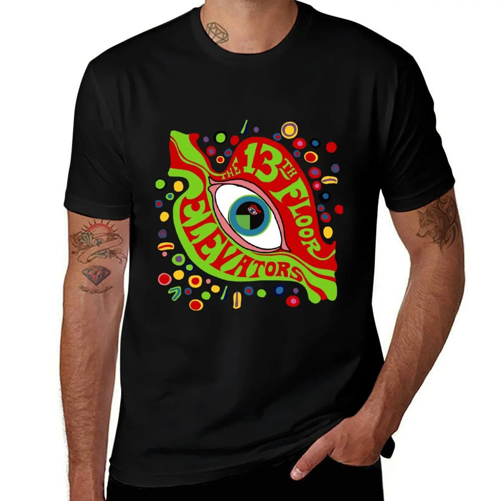 The 13th Floor Elevators T-Shirt Simple Solid Color Crew Neck Tee T-Shirt