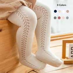 Stock Clearance Baby Tights Spring Summer Kids Girls Pantyhose Thin Cotton Hollow Out Knit Baby Girl Fishnet Leggings Stockings