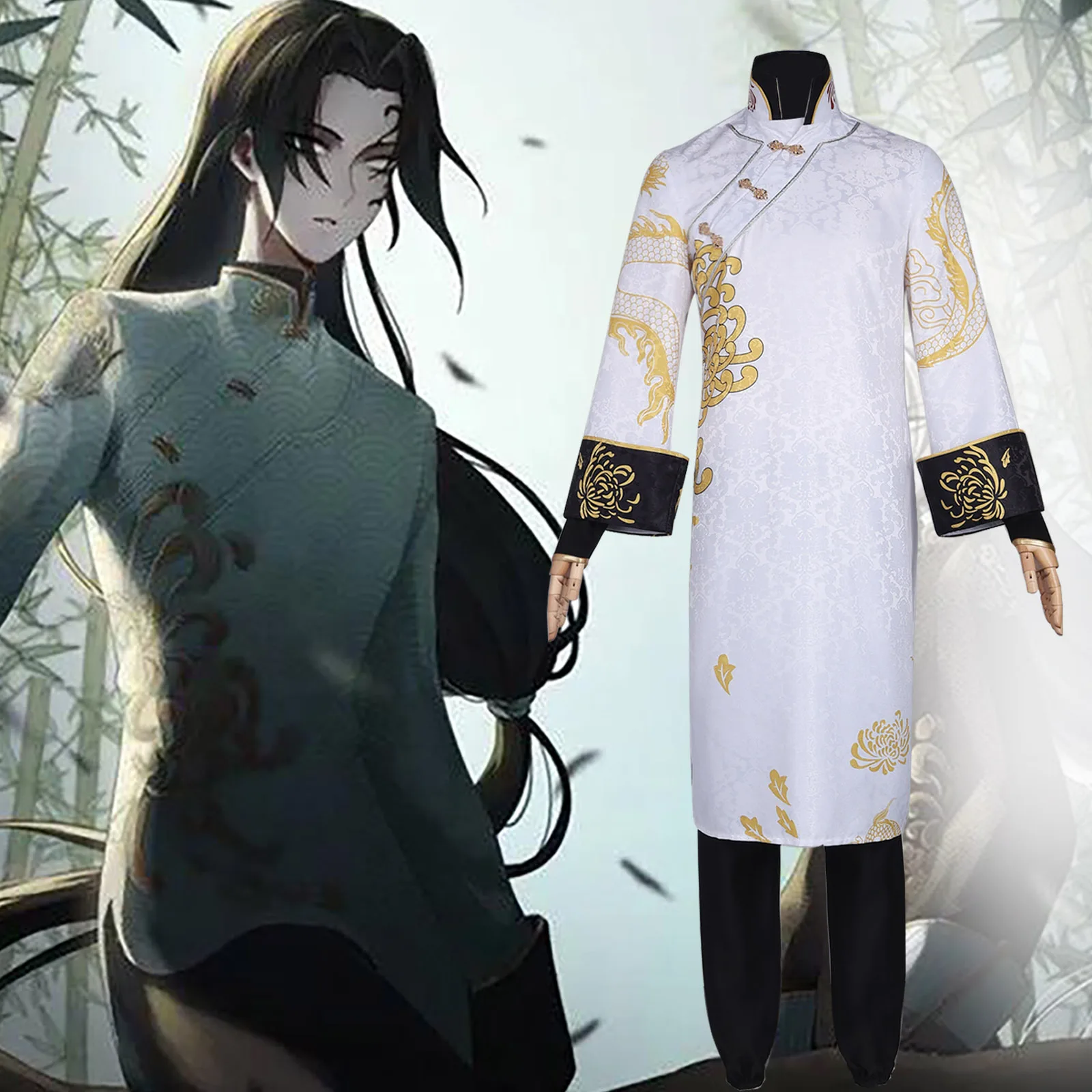 

The Fifth Person Cos Play Costume Soul Of Umbrella Black And White Impermanence Xie Bia'an Cosplay Anime Costume