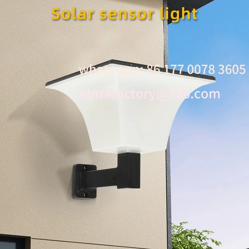 

Customizable Solar Wall LED Lights with Radar Sensor Outdoor Waterproof Solar Stigma Light Outdoor Porch Light for Garage