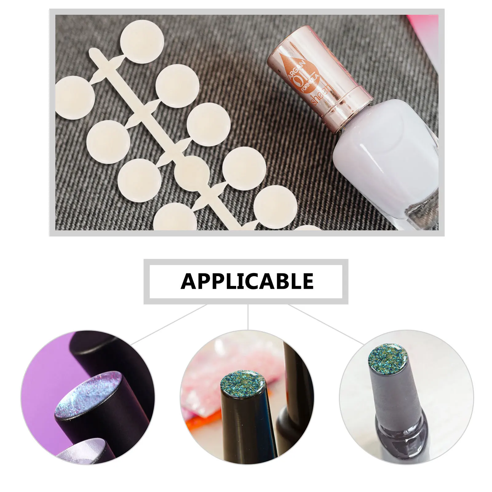 

4Sets Round Shape Nail Color Cards Exquisite Portable Manicure Colors Display for Beauty Salons and Personal Use