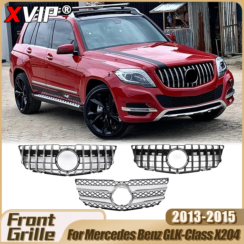 

XVIP Upper Grille For Mercedes Benz GLK-Class X204 GLK250 GLK300 2013-2015 GTR Style Bumper Grilles Grid Car Exterior Decoration