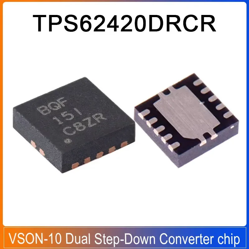 

5-50PCS TPS62420DRCR VSON-10 BQF TPS62420 TPS62420DR TPS6242 2.25-MHz 600-mA Dual Step-Down Converter chip