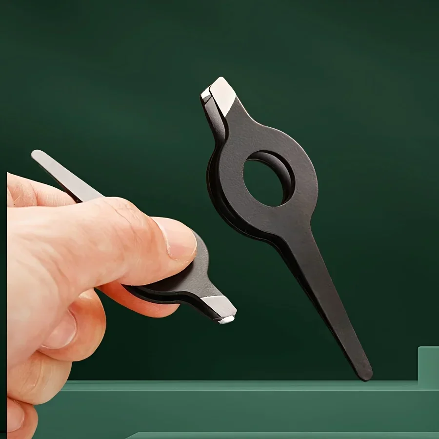 1 szt. Pęseta z ukośnymi końcówkami i pustym trzonkiem ze stali nierdzewnej do usuwania włosów z brwi i twarzy, dla kobiet i mężczyzn, ze stali nierdzewnej