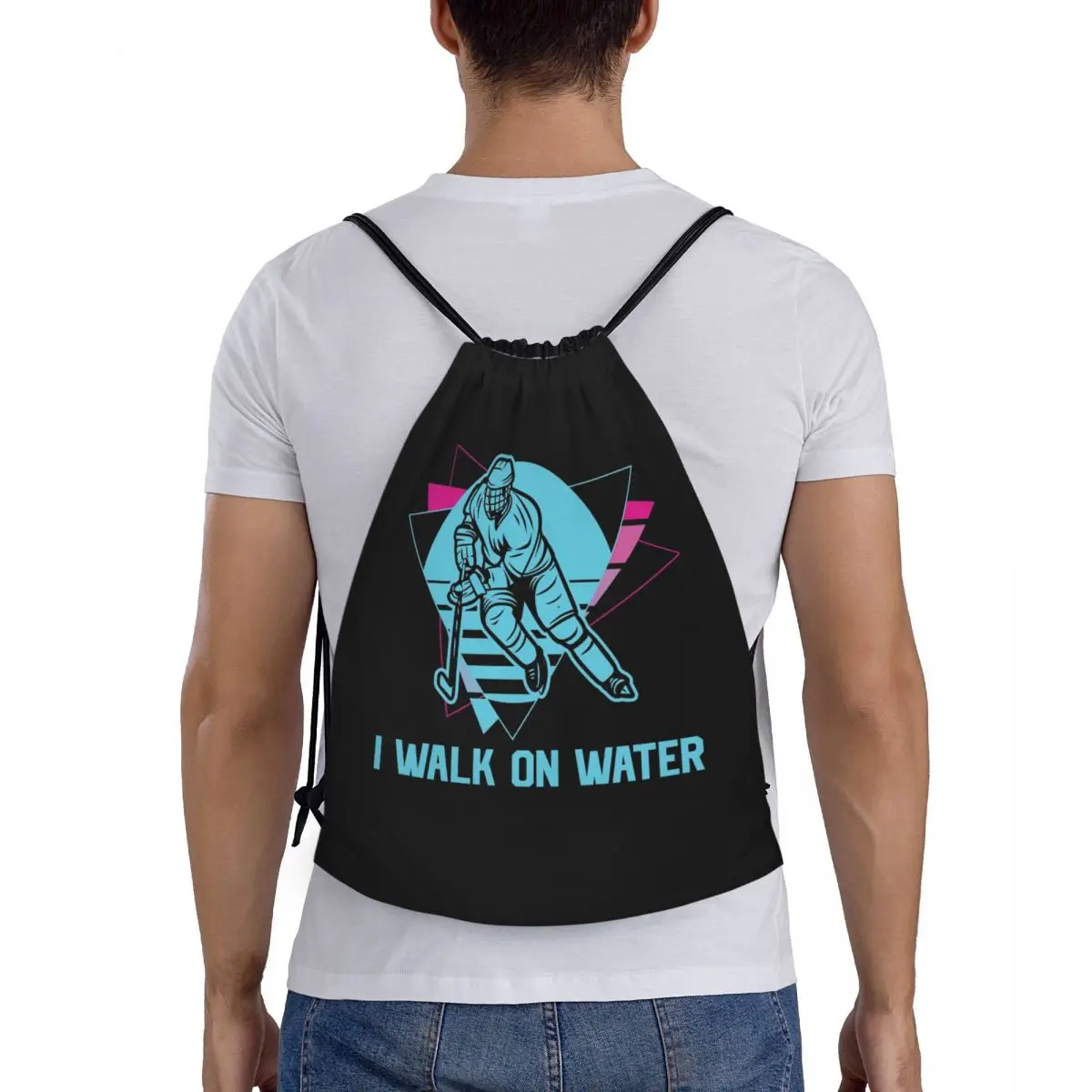 

Рюкзаки I Walk On Water Hockey, многофункциональные спортивные сумки на шнурке с карманами, сумки для книг, сумки для путешествий и школы
