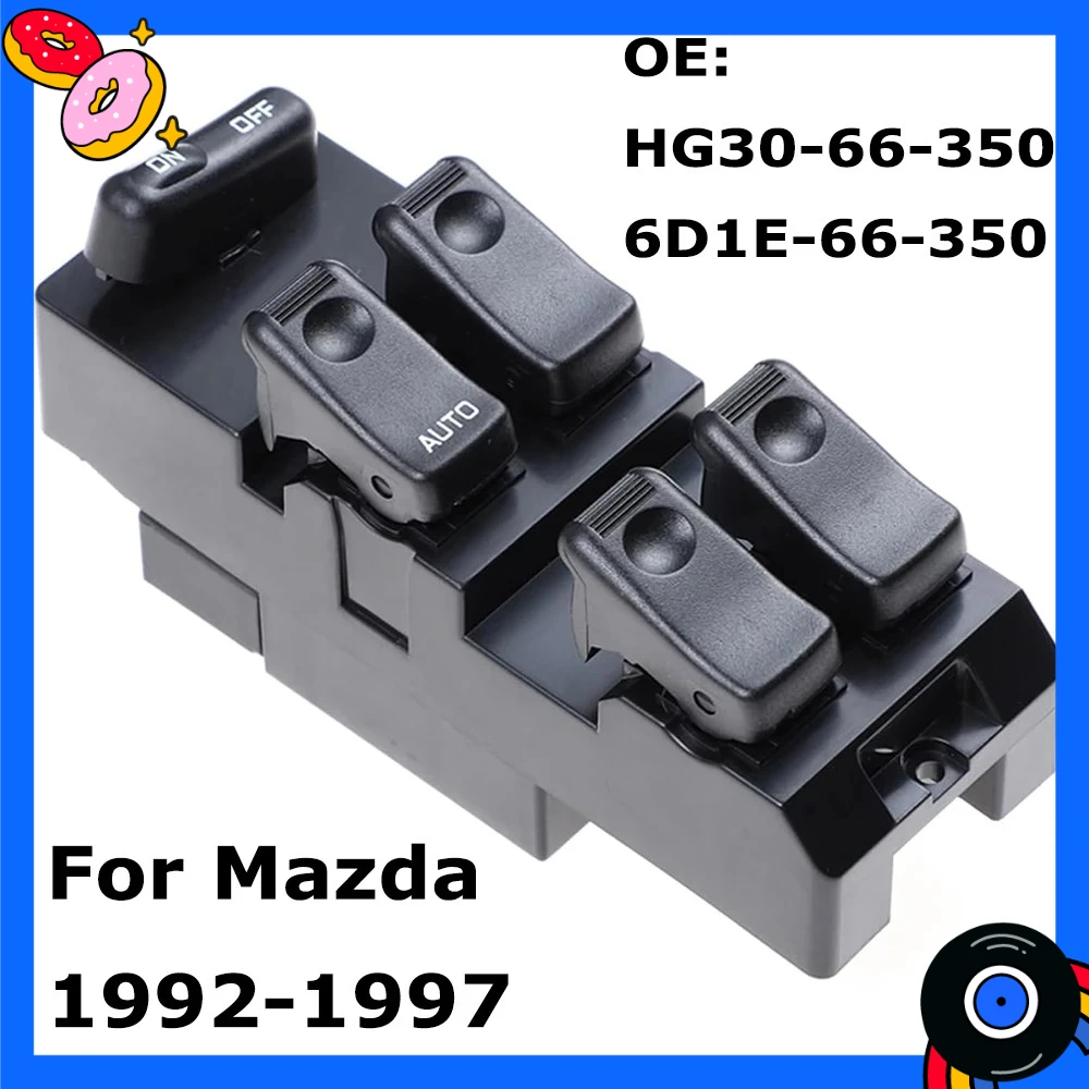 

Car Accessories for Mazda 1992-1997 626 929 New Front Left Electric Power Master Window Switch Glass Lifter Control Button Parts