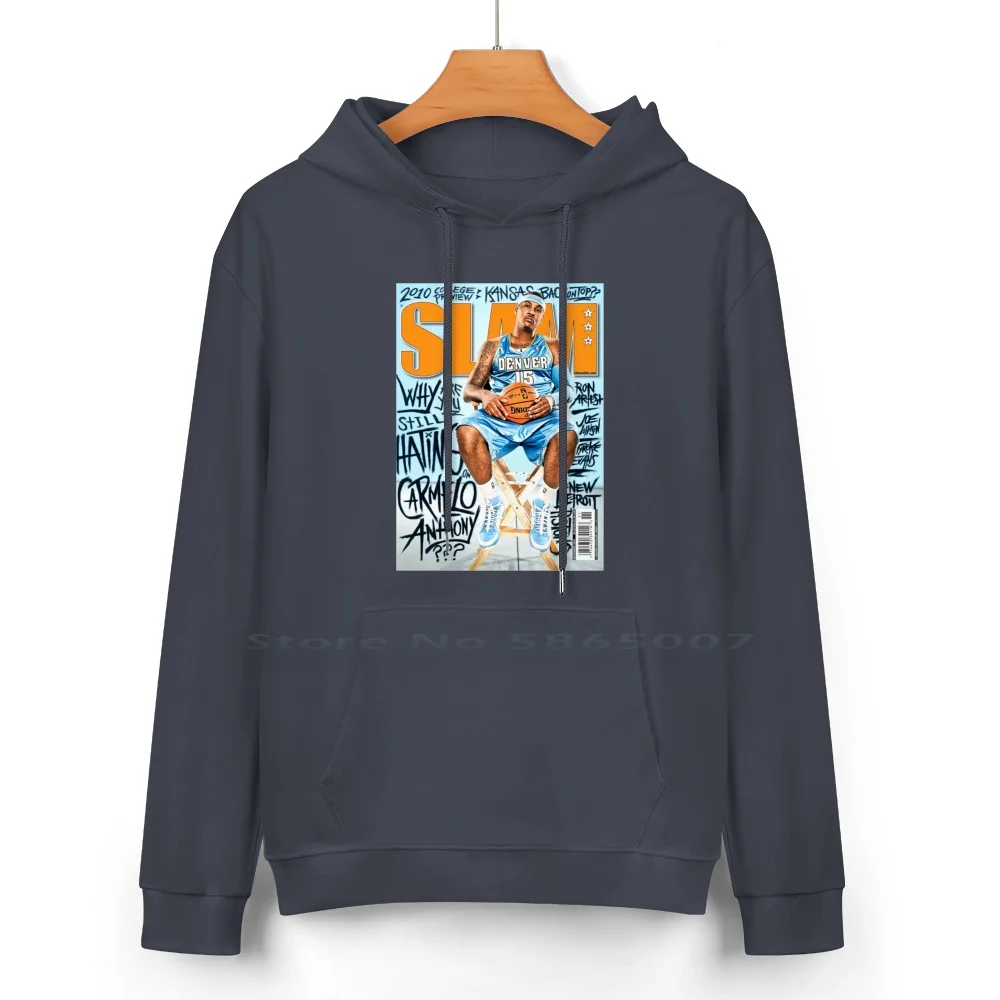 Carmelo Anthony Slam Magazine Cover Pure Cotton Hoodie Sweater 24 Colors Carmelo Anthony Slam Magazine Cover 100% Cotton Hooded