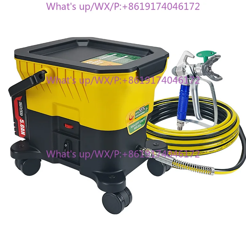 Paint coloring paint high pressure airless spraying machine lithium battery rechargeable airless power tank sprayer