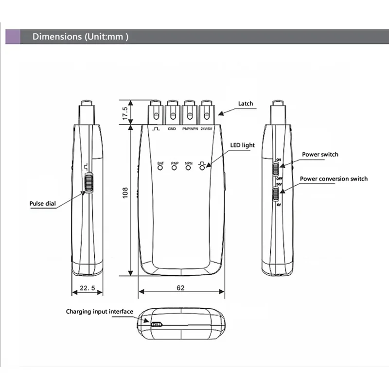 

ABLJ MS-T01 Тестер датчика зарядки Тестовая коробка автоматического распознавания Переключатель NPN PNP Нормально закрытый