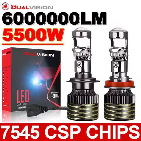 H7 H4 H11 LED Projector Lens Headlight H8 9005 9006 HB3 HB4 Car Bulb 6000K Canbus Turbo High Power Mini Auto/Moto Lamp Fog Light