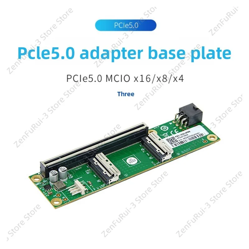 Discrete Graphics Card, External, Expansion, Extension PCIe 5.0 Baseplate 16x To MCIO Baseplate