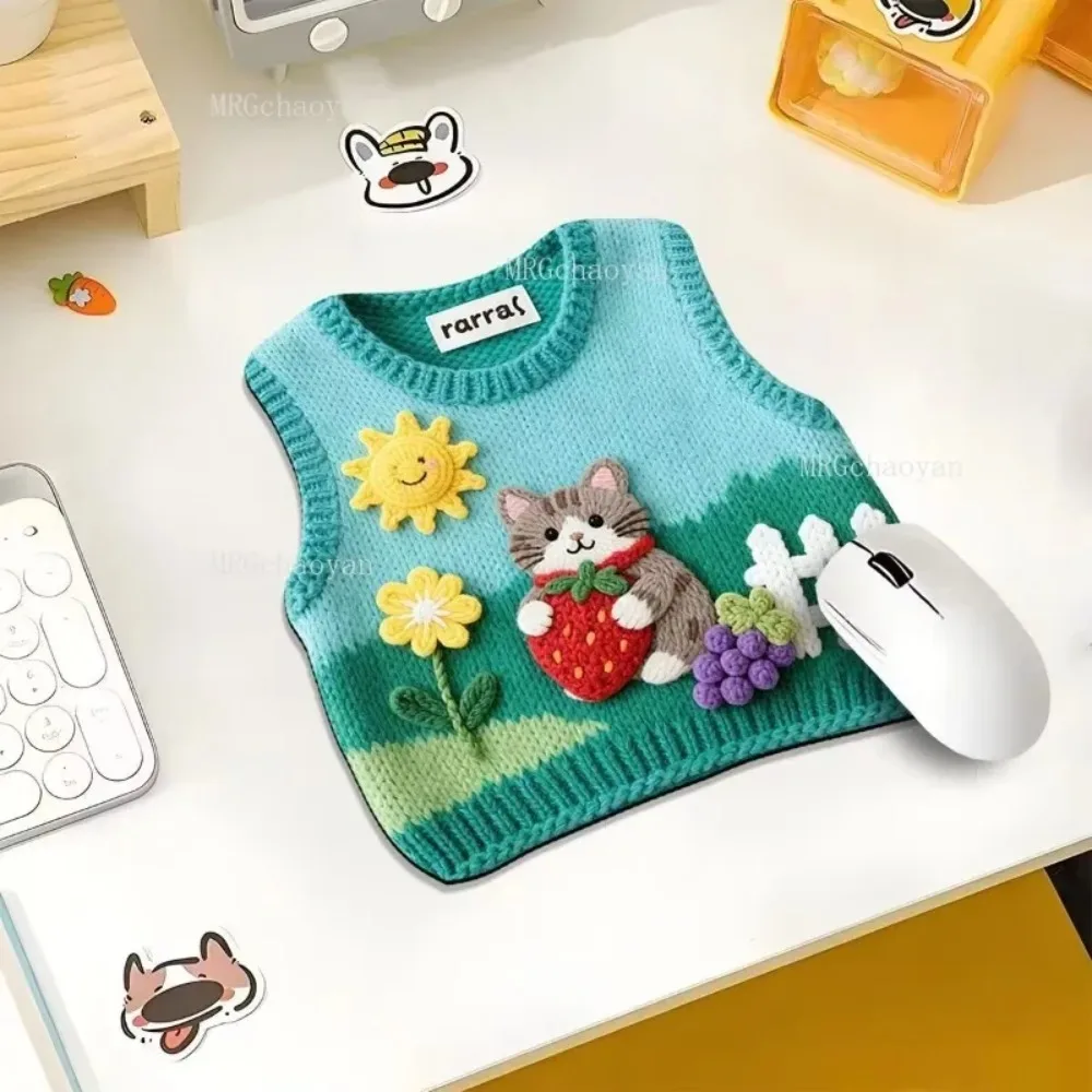 

New Cute sweater printed pattern mouse pad Cartoon animal design computer desktop mat portable mousepad desktop decoration rug