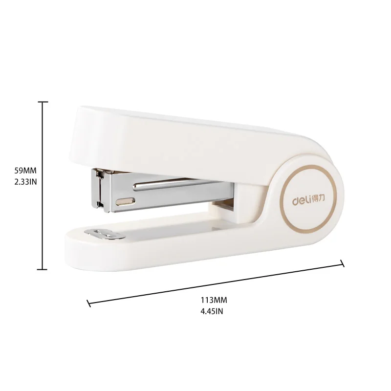 델리 표준 스테이플러 세트, 사무실, 대학 및 가정용. 미끄럼 방지 바닥, 막힘 없는 메커니즘 및 편안한 그립 기능