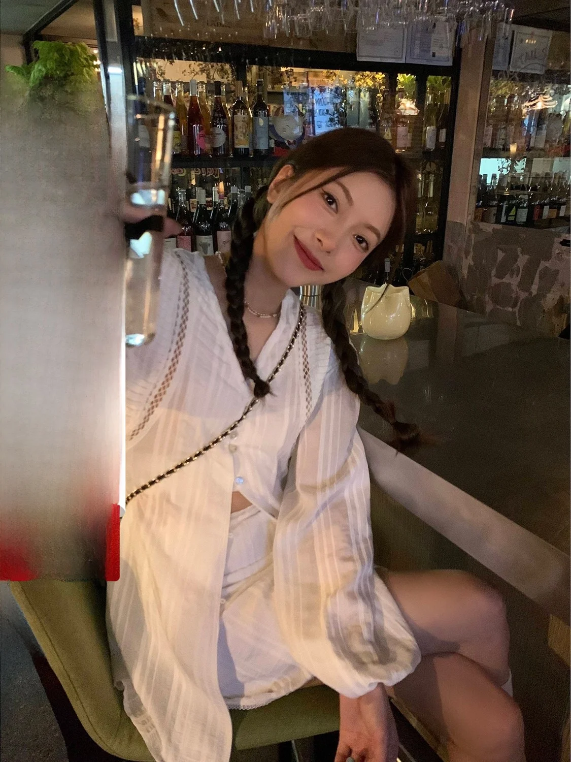 

Женская блузка Iceollo White, весна-осень 2023, модный дизайн, хлопок с нейлоном, женская модная одежда