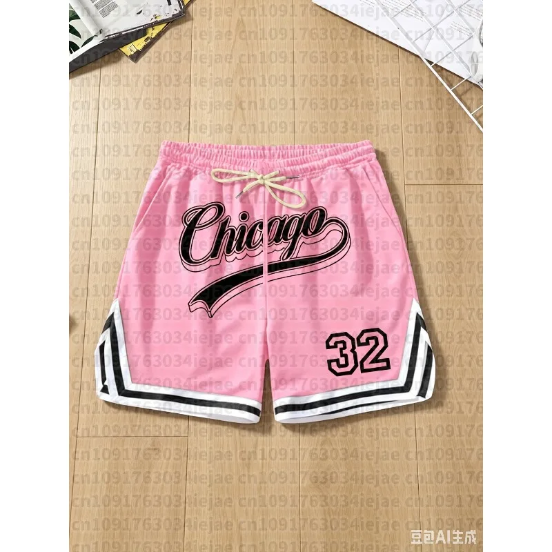 Summer 2026 New 3D Digital 32 Print Casual, Fashionable, Sporty, Soft, Comfortable, Lightweight and Breathable Men's Shorts