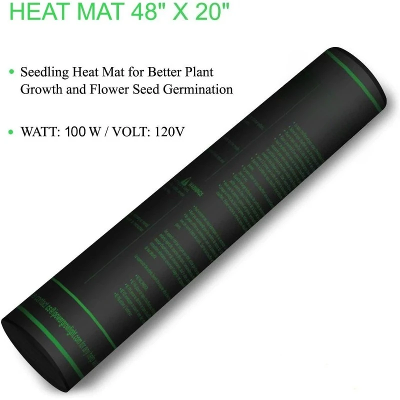 

48" x 20" Waterproof Durable Seedling Heat Mat Warm Hydroponic Plant for Indoor Gardening Germination Starting, 2 Pack
