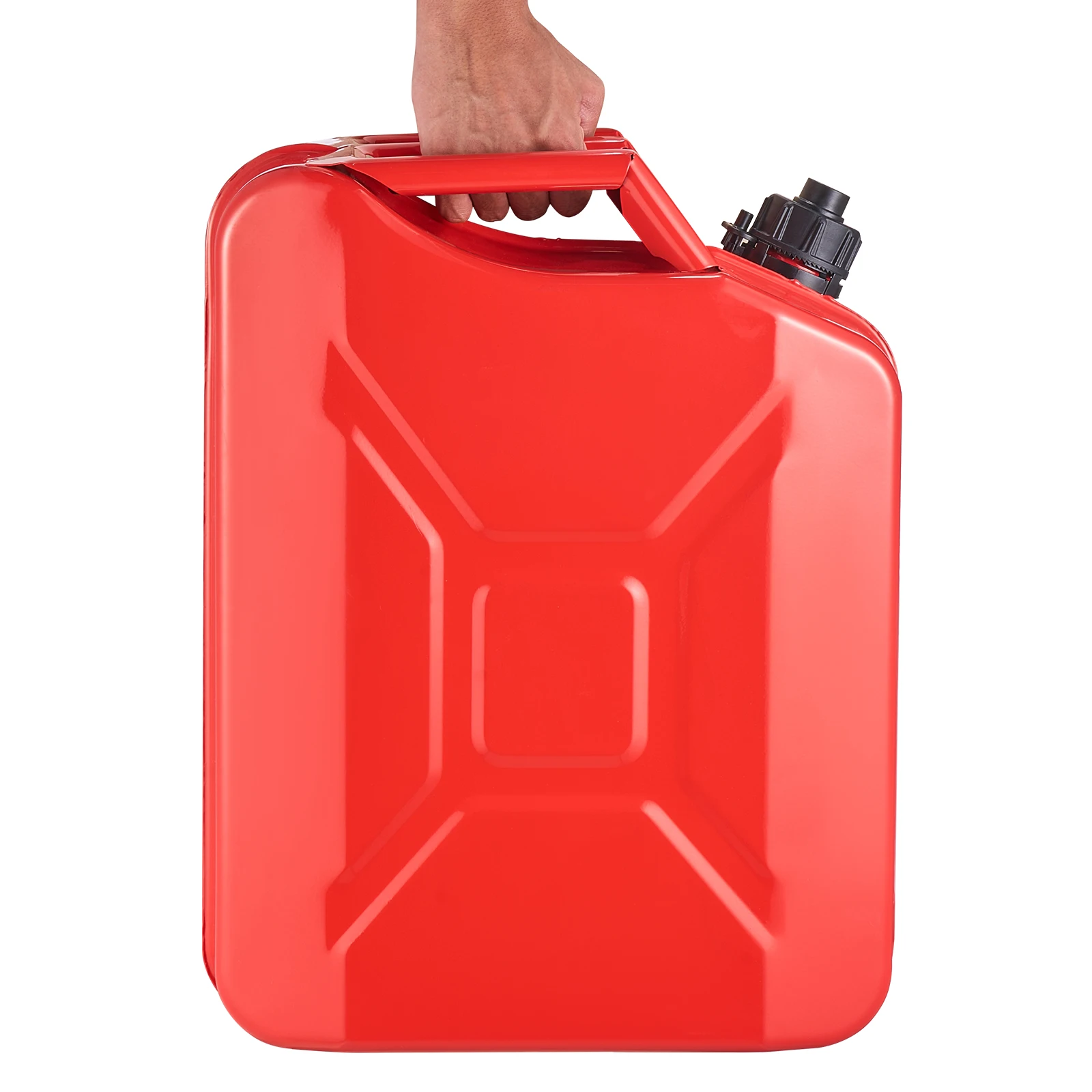 2 Packs Red Metal Fuel Container / Fuel Jerry Can with Spout and Comfort Handle / Leakproof & Corrosion-resistant Metal Gas Tank for Most Cars / Motorcycle /ATV / UTV，5.3 Gallon, 6 L/min Max Flow Rate view 7