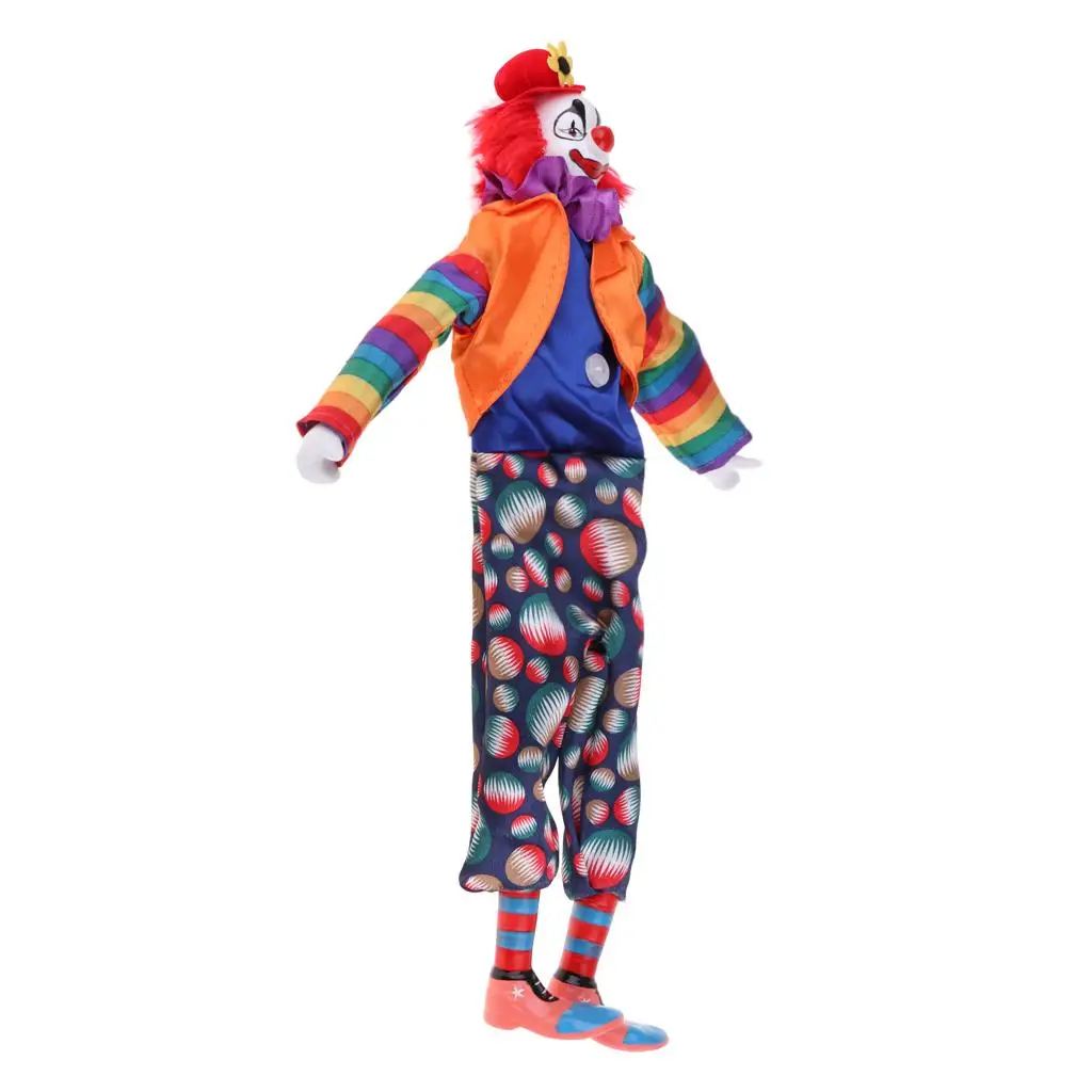 

15'' Height Porcelain Doll Handmade Clown Doll toy for kids Gift Collections #3