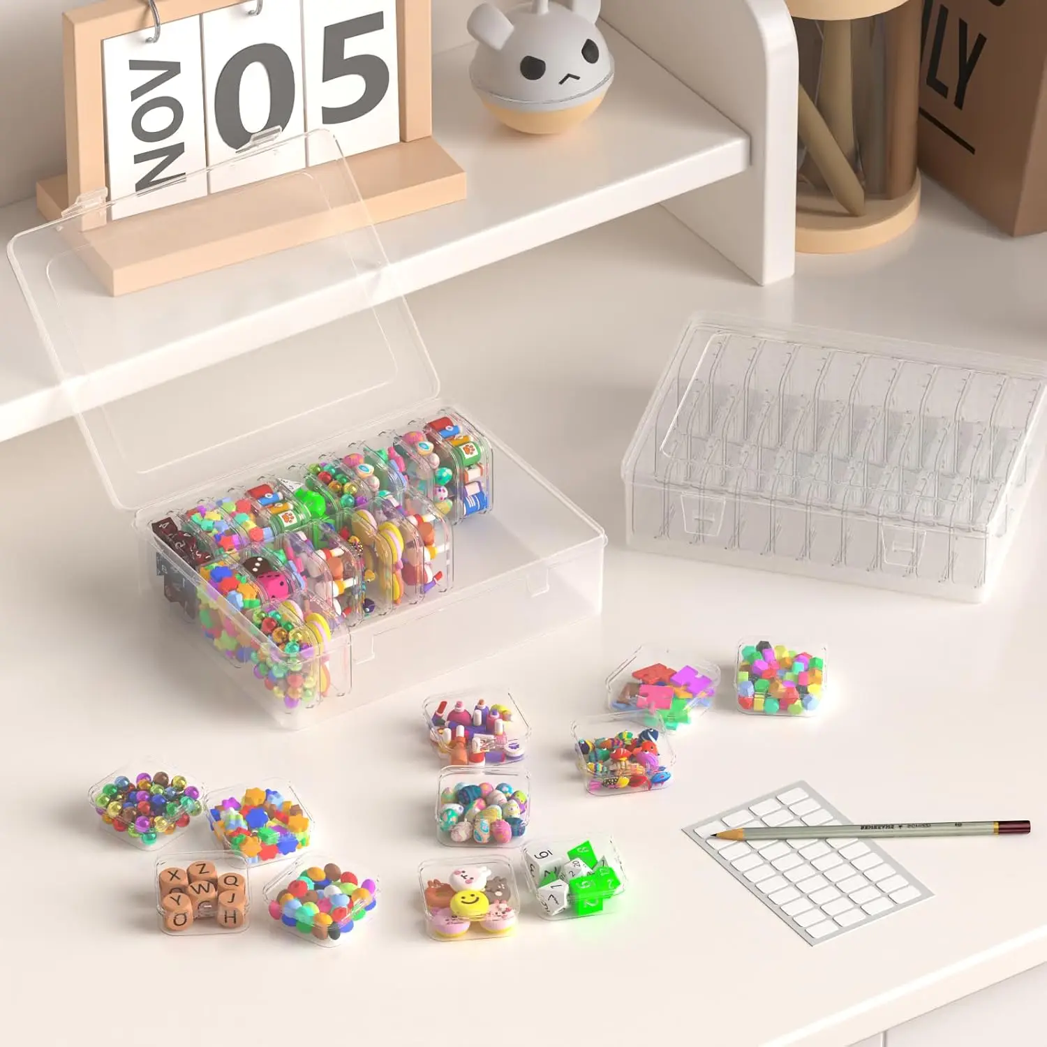 

Mini 30 Grids Jewelry Storage Boxes Set Transparent Plastic Case DIY Organizer for Earrings Rings Beads Button Craft Accessories