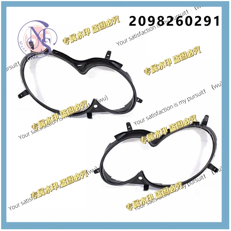 #556L 1Pair Left Right Headlight Head Light Lamp Gasket for Mercedes Benz W209 CLK 2003-2009 2098260191 (Black)