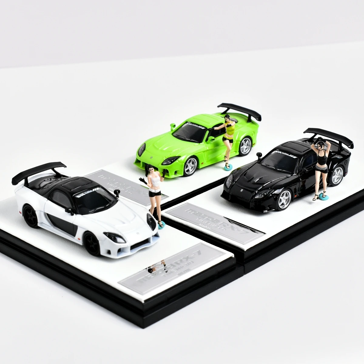 TM Time Micro 1:64 Mazda RX-7 Veilside Car Model Decoration