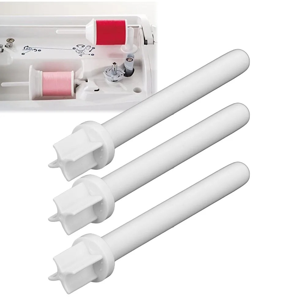 3 قطعة 3 قطعة مجموعة ماكينة خياطة بلاستيكية بكرة بيضاء سهلة التركيب بكرة دبوس استبدال أجزاء بكرة اللفاف المغزل خياطة العمل