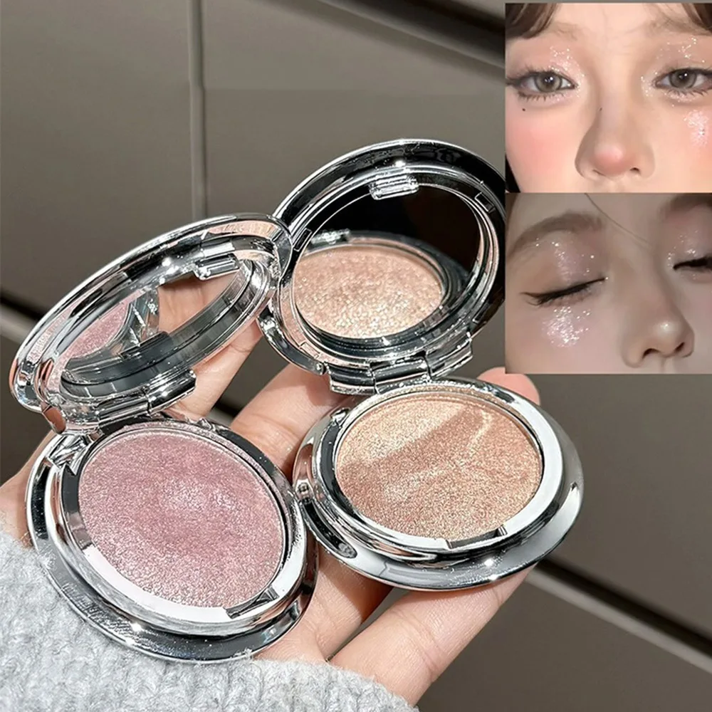 Glitter Shining Eyeshadow Palette Shiny Long-lasting Monochrome High-gloss Paste Eye Makeup Brighten Glitter Highlighter