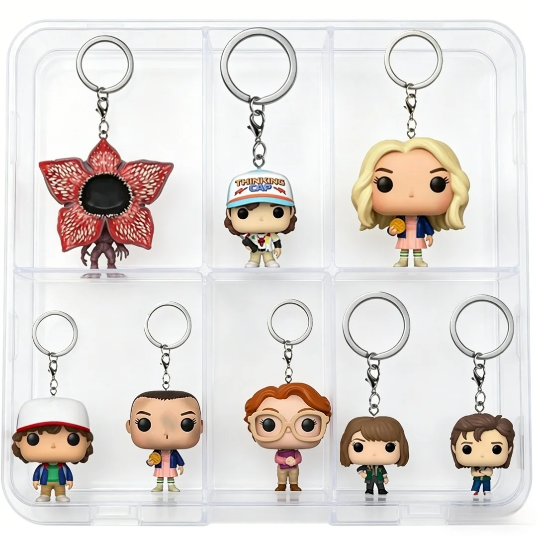 Porte-clés de poche Eleven Barb Robin Steve Dustin, figurine en vinyle, modèle de jouet, cadeau de Noël