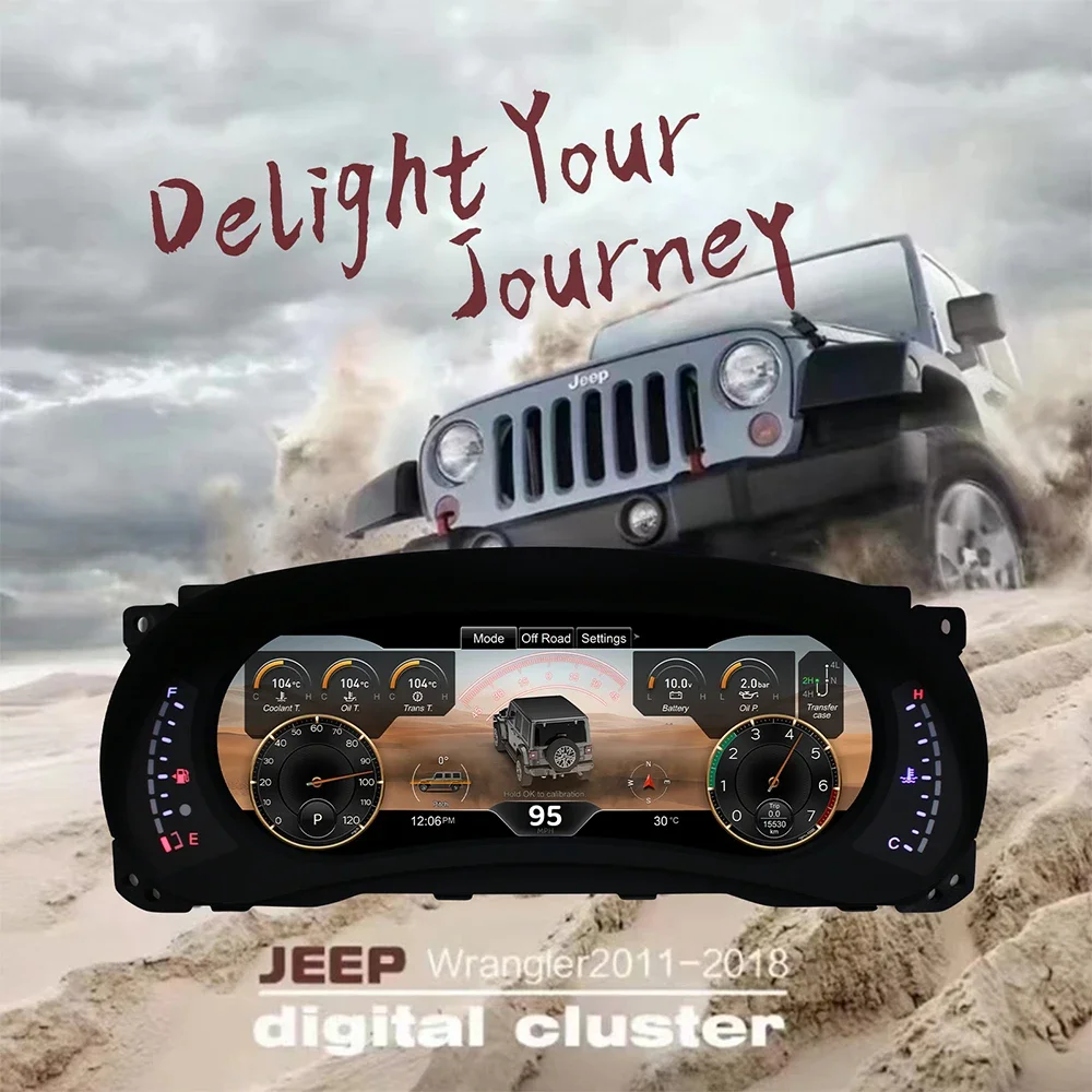 2024 Latest Original Car Digital LINUX Instrument Cluster For Lexus Jeep Wrangler JK 2011-2018 LCD Speedmeters Dashboard player image 5