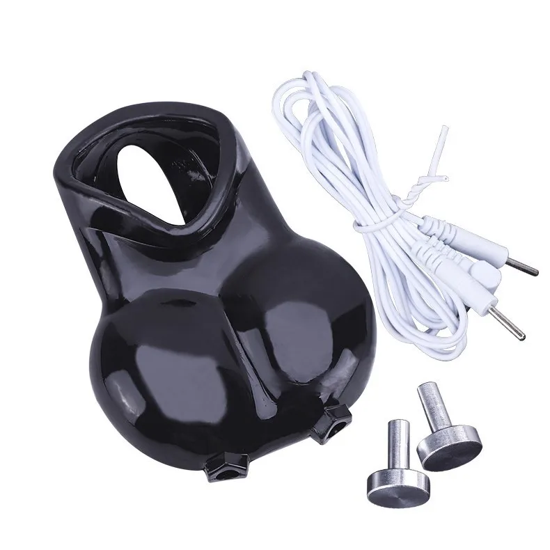 Electric Shock Pulse Scrotal Restraint Bag Penis JJ Ring Testicular Clamp Ring Restraint Alternative Sex Toy